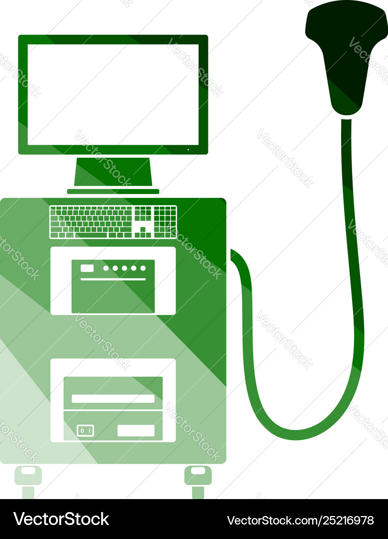 Ultraschalldiagnostik-Maschinensymbol Ultraschalldiagnostik-Maschinensymbol vektorbild
