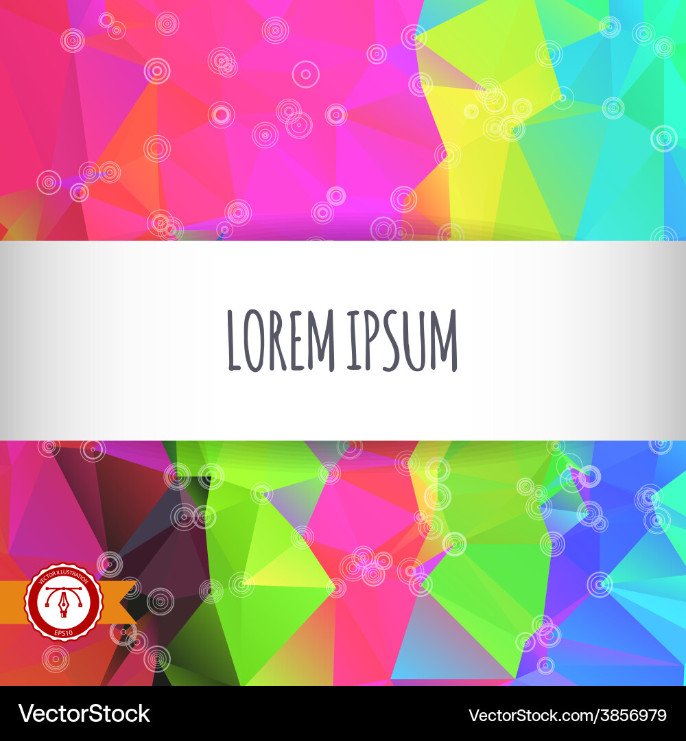 Abstract colorful triangles background vector image