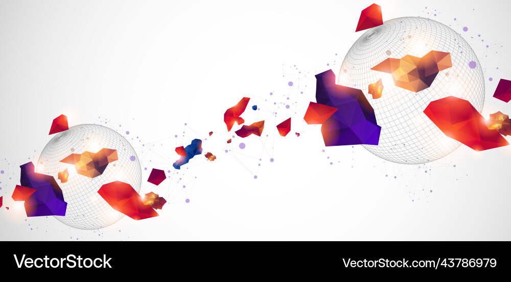 Abstract sphere background with plexus effect 3d Abstract sphere background with plexus effect 3d vector image