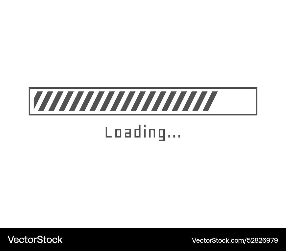 Collection loading bar status icon set of loaded Vector Image