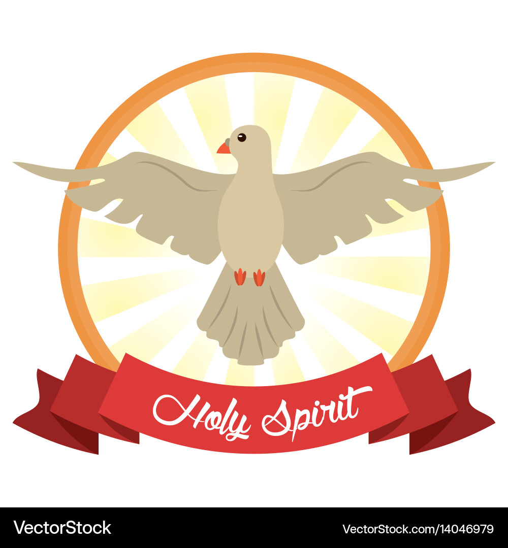 Holy Spirit Dove Symbol Royalty Free Vector Image