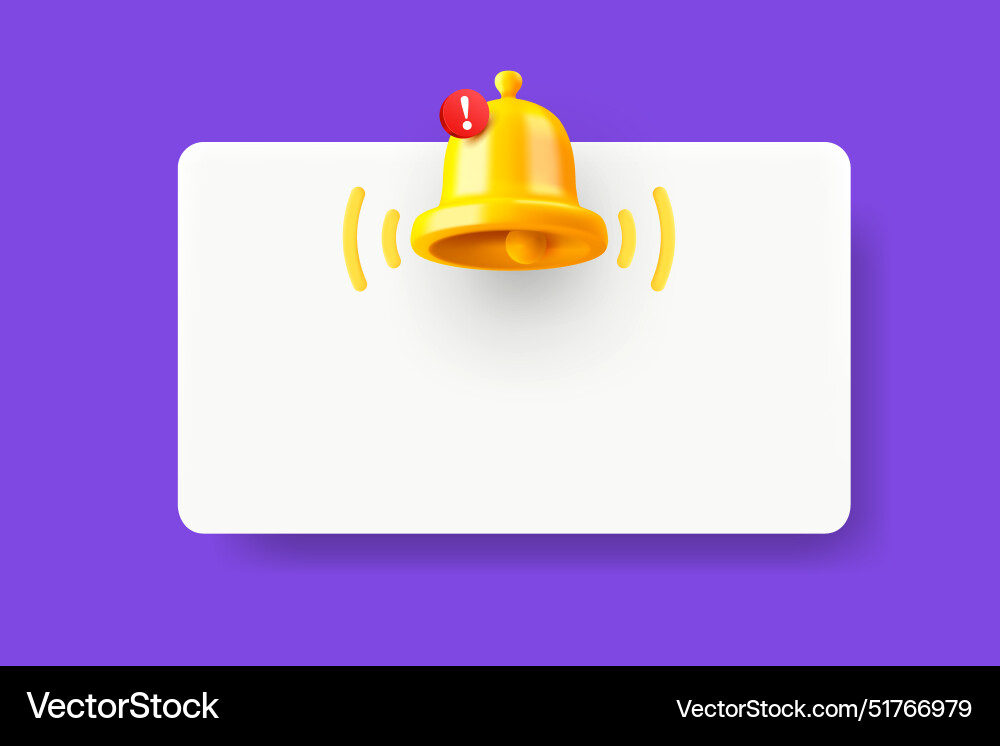 New message concept with empty window 3d Vector Image