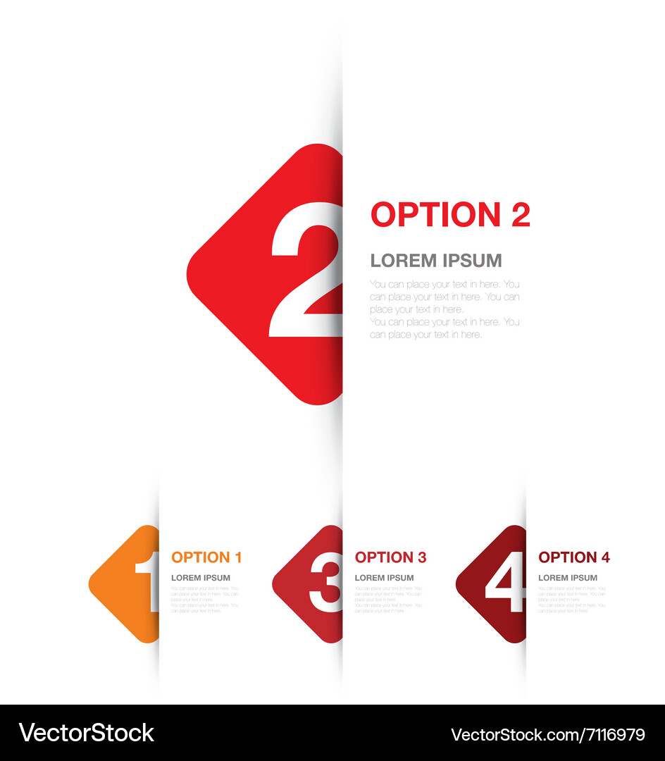 Red option background square Vector Image