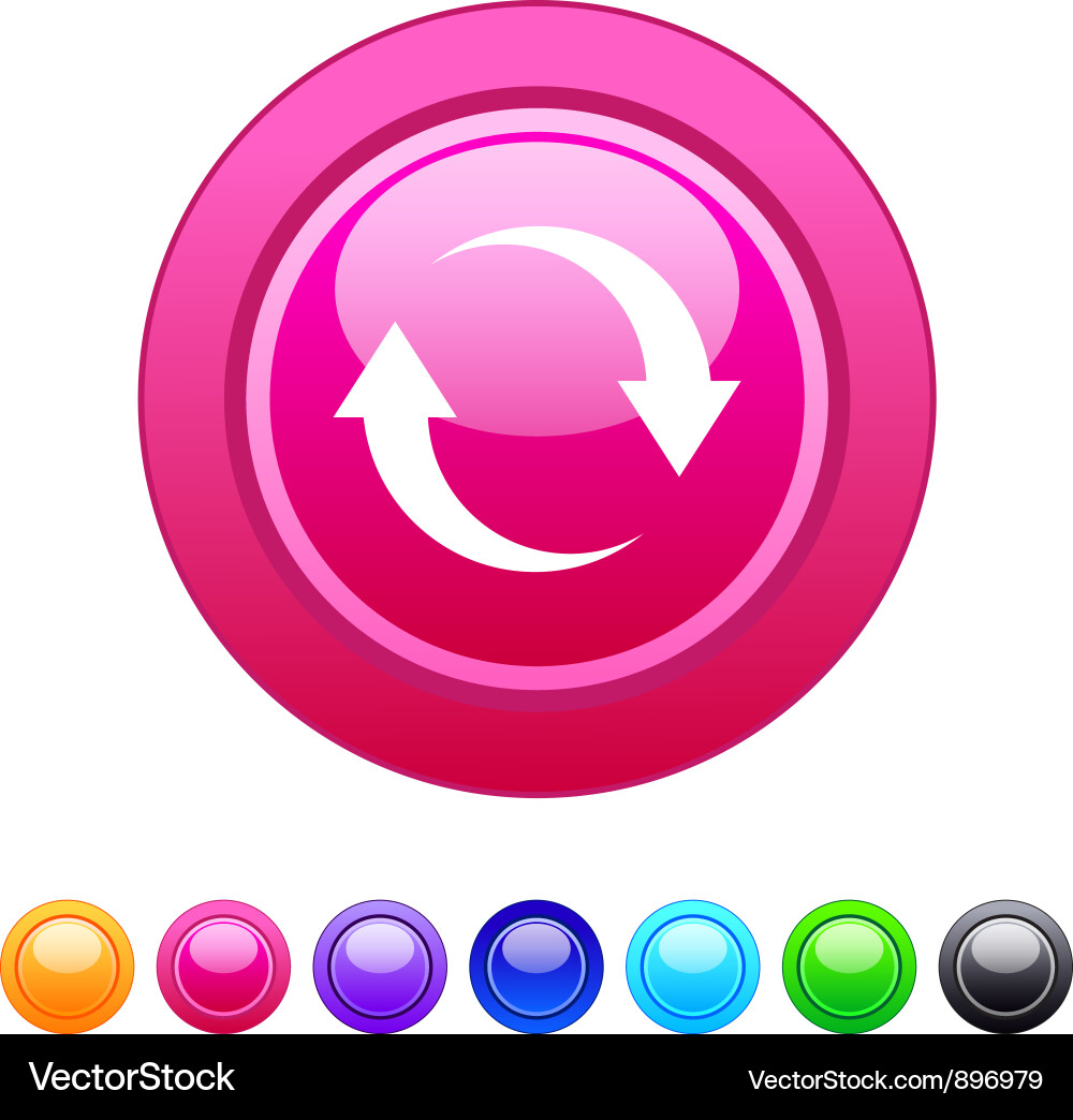 Refresh circle button vector image