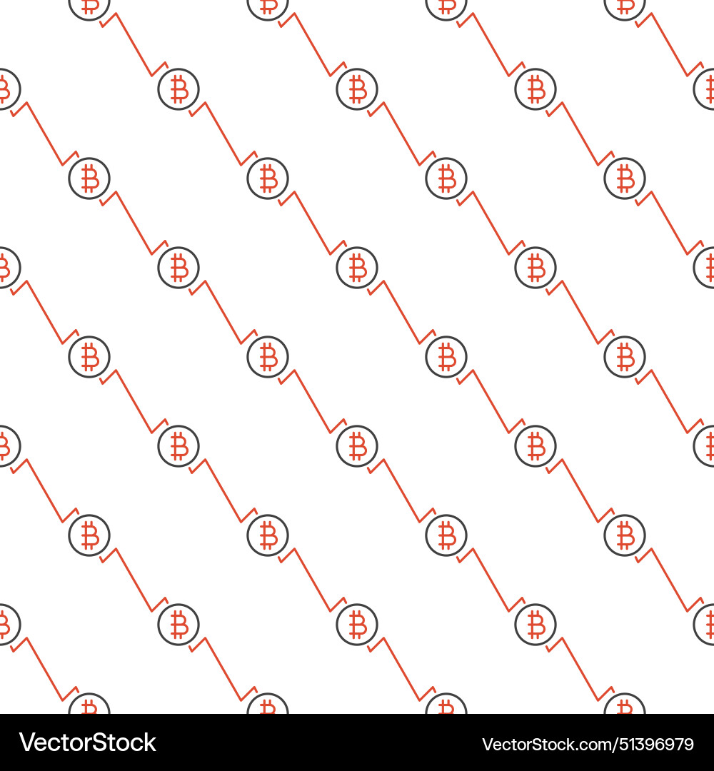 Rising bitcoin blockchain technology linear Rising bitcoin blockchain technology linear Vector Image