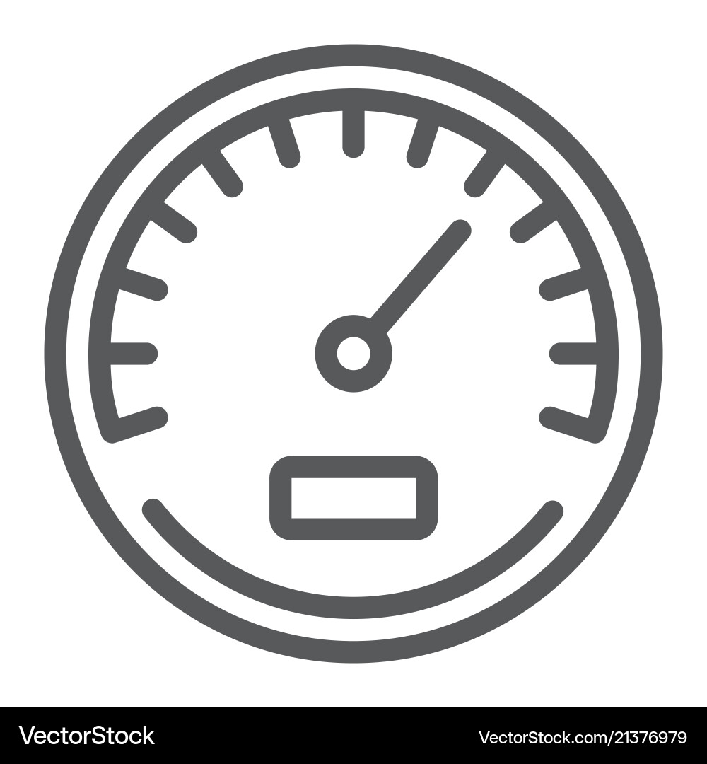 Speedometer line icon data and analytics Speedometer line icon data and analytics vector image