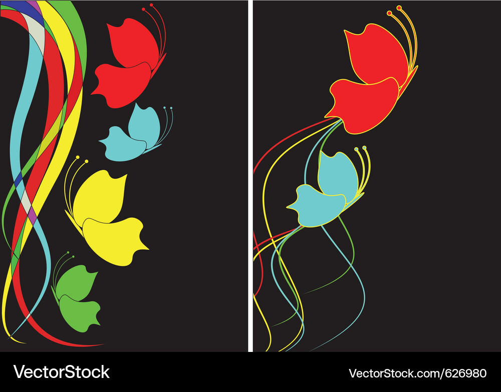 Abstract background from multi-colored butterflies Vector Image