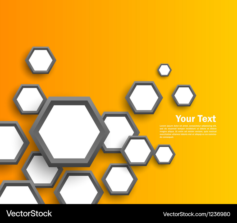 Abstract background with hexagons Vector Image