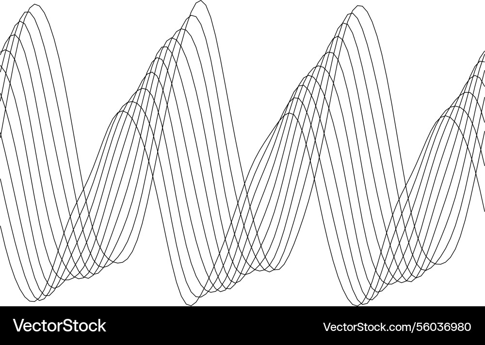 Abstract waveforms pattern for modern design vector image