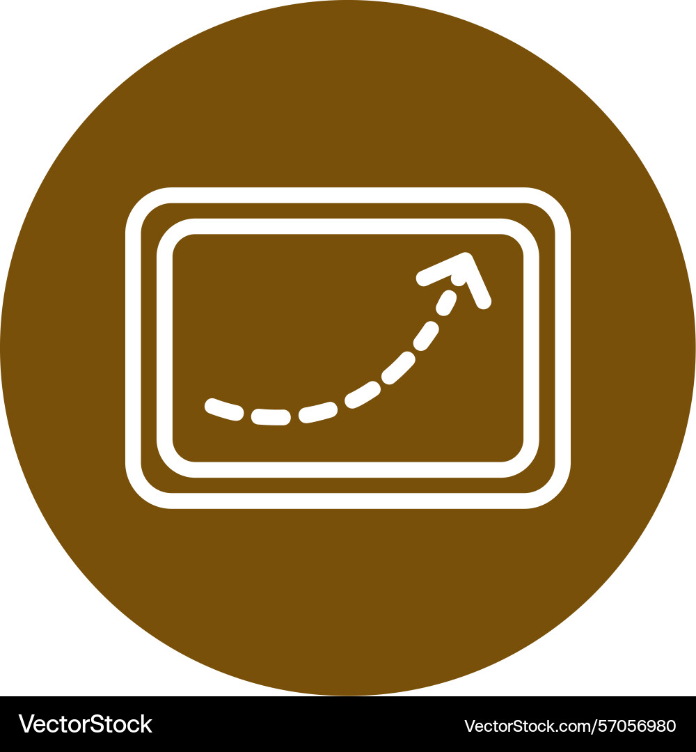 Arrow dashed up line circle style icon design Vector Image