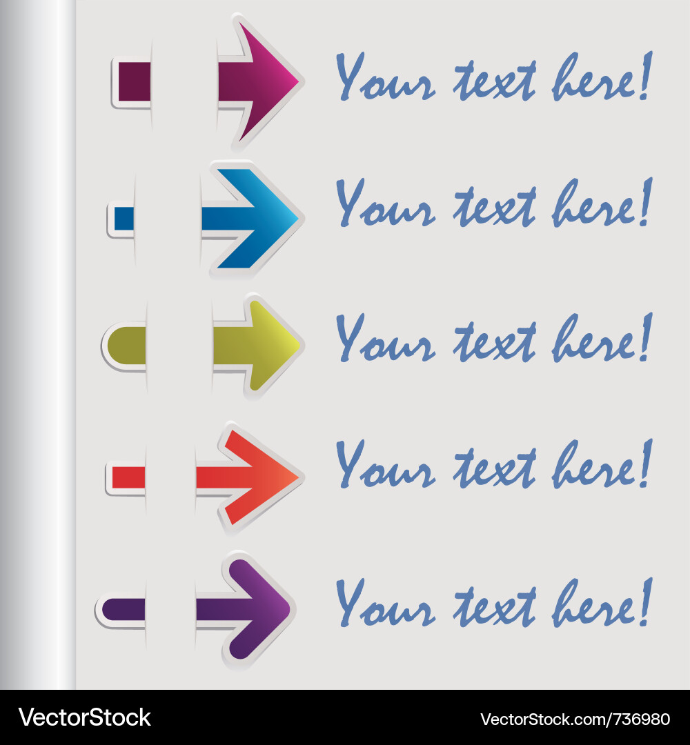 Arrows set Vector Image