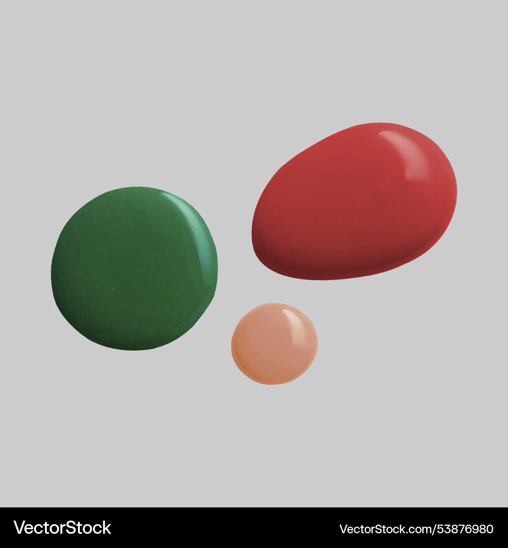 Colorful paint blobs Vector Image