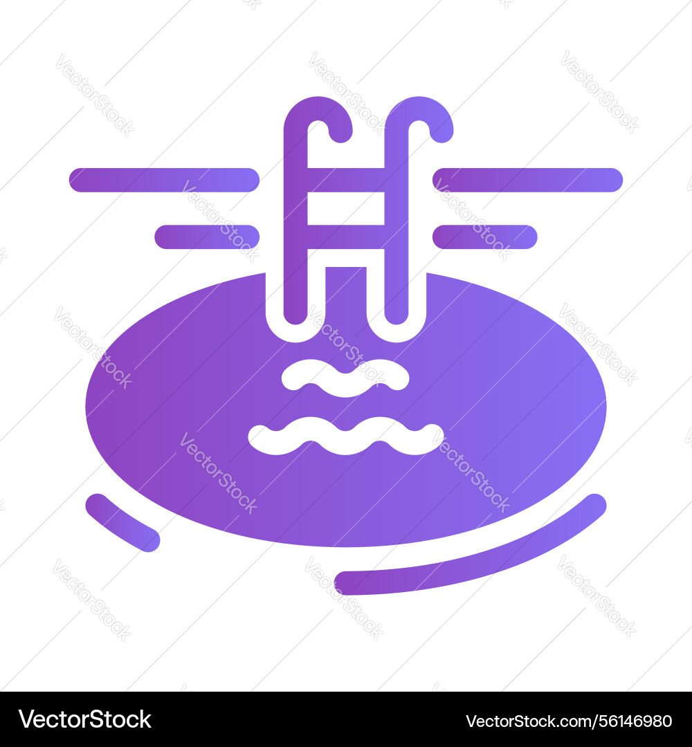Flat on a theme swimming pool Royalty Free Vector Image