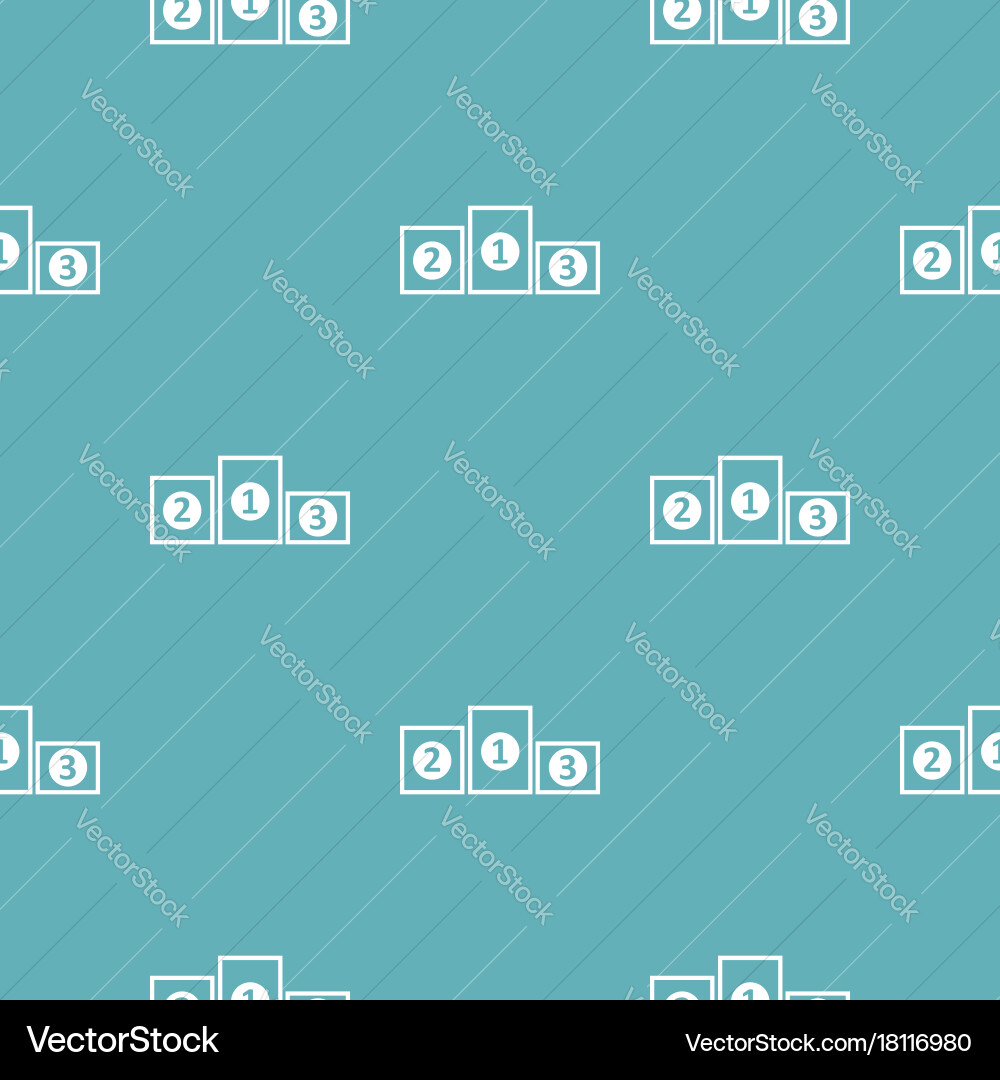 Podium pedestal pattern seamless blue Vector Image
