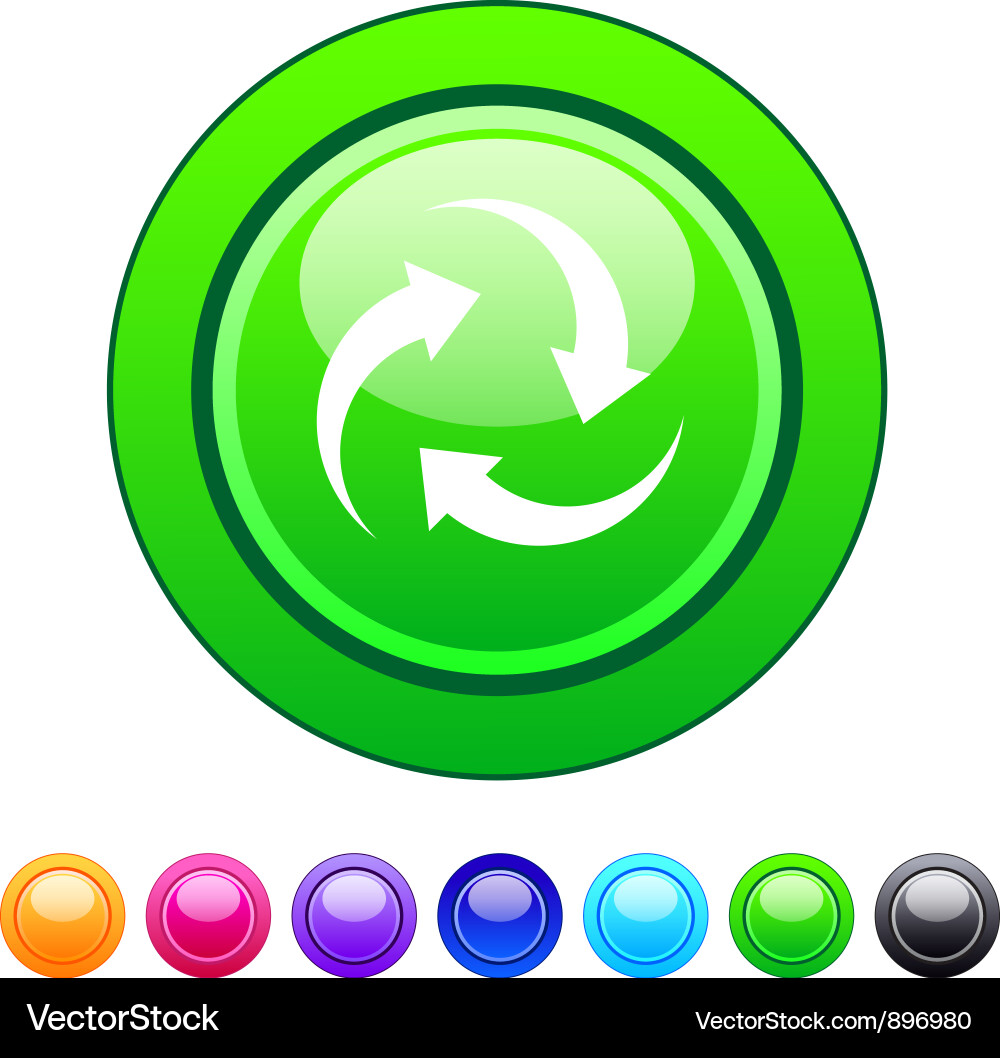 Recycle circle button Vector Image
