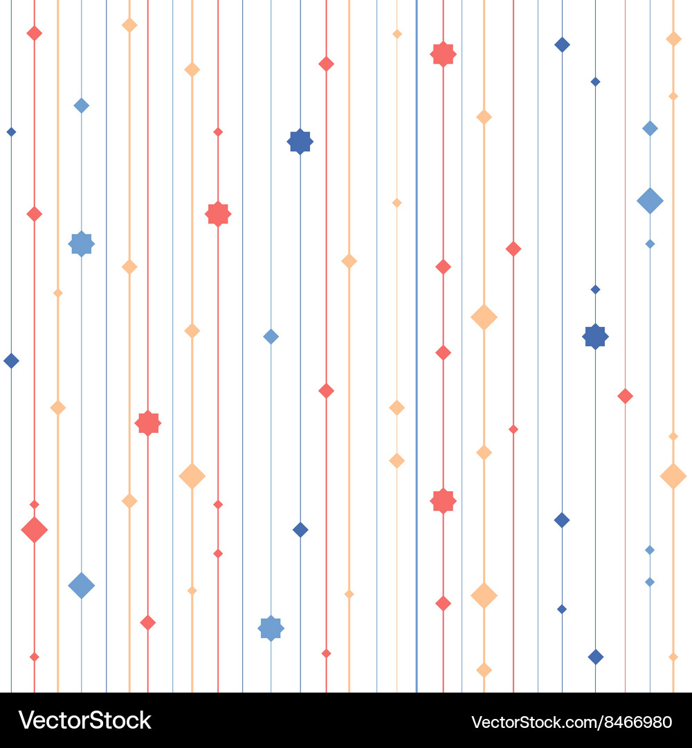Seamless colorful pattern with lines Vector Image