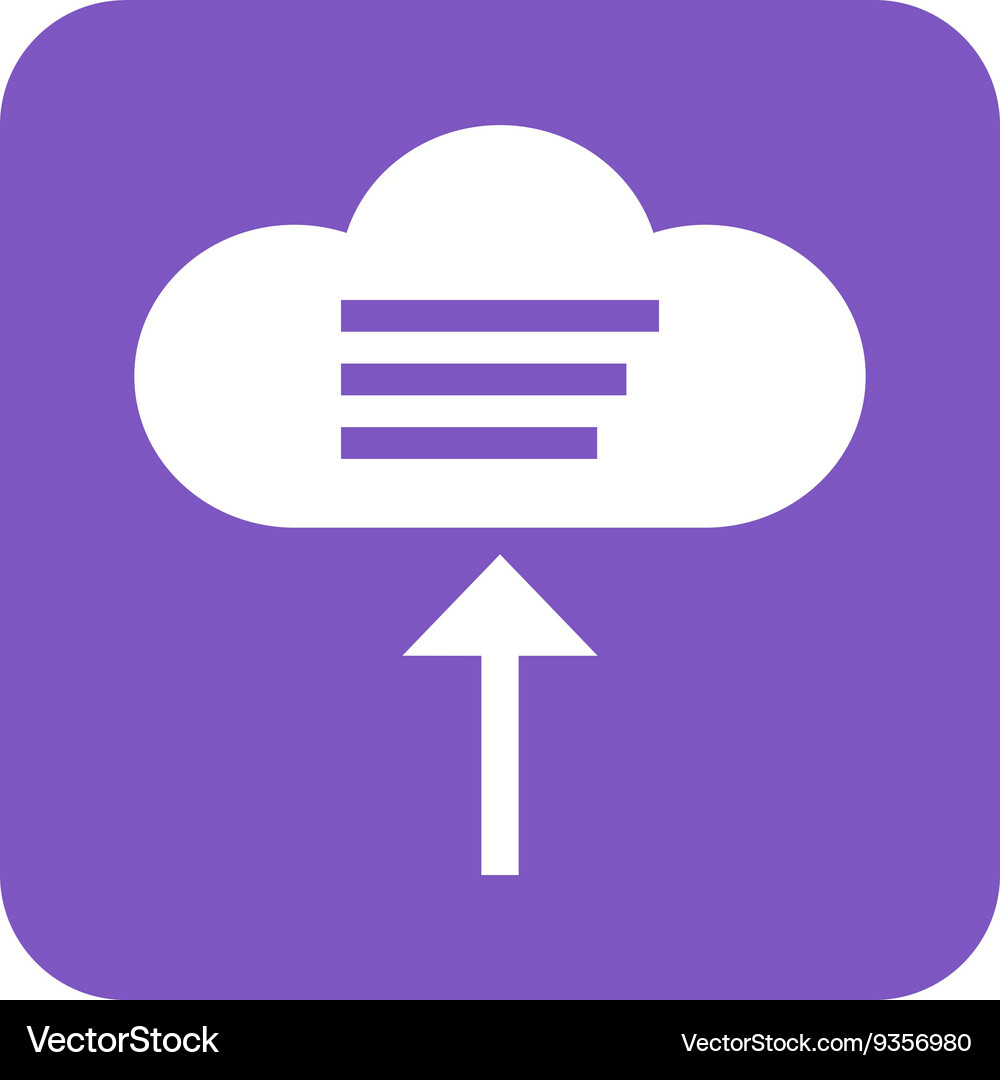 Upload all data on cloud Vector Image