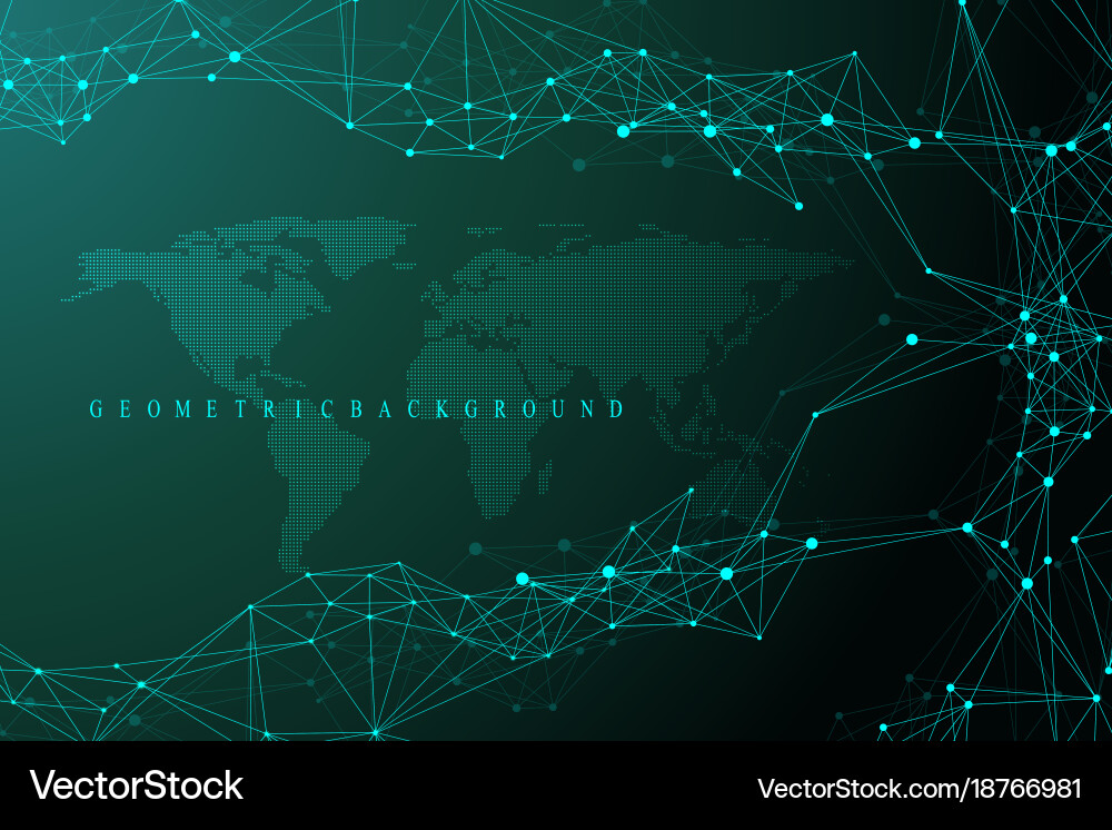 Big data complex graphic abstract background vector image