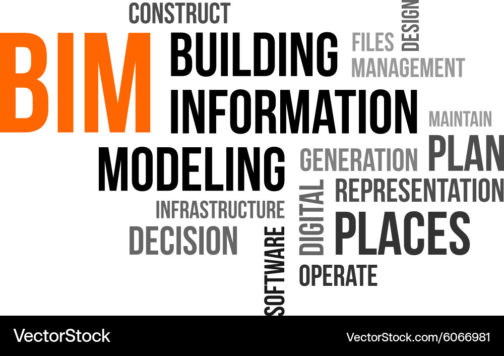 BIM Modeling Cloud Royalty Free Vector Image - VectorStock