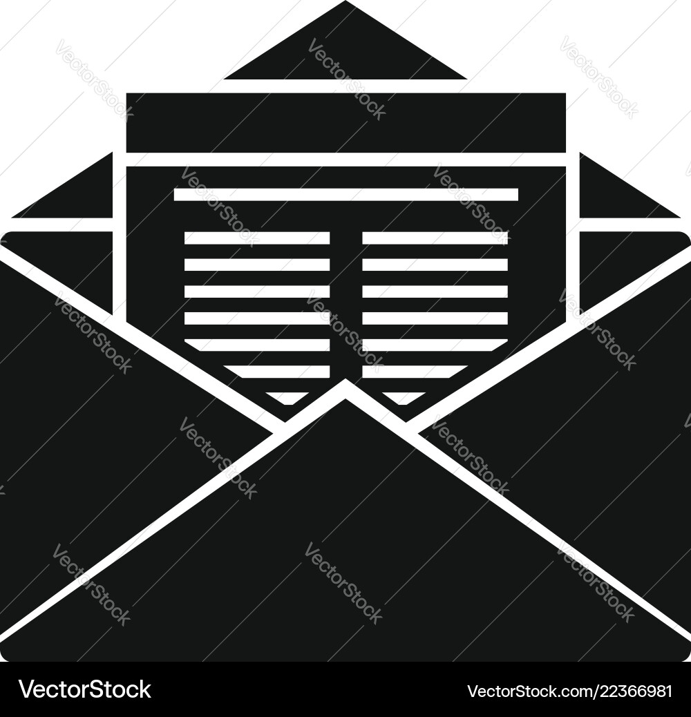 Mail icon simple style Mail icon simple style vector image