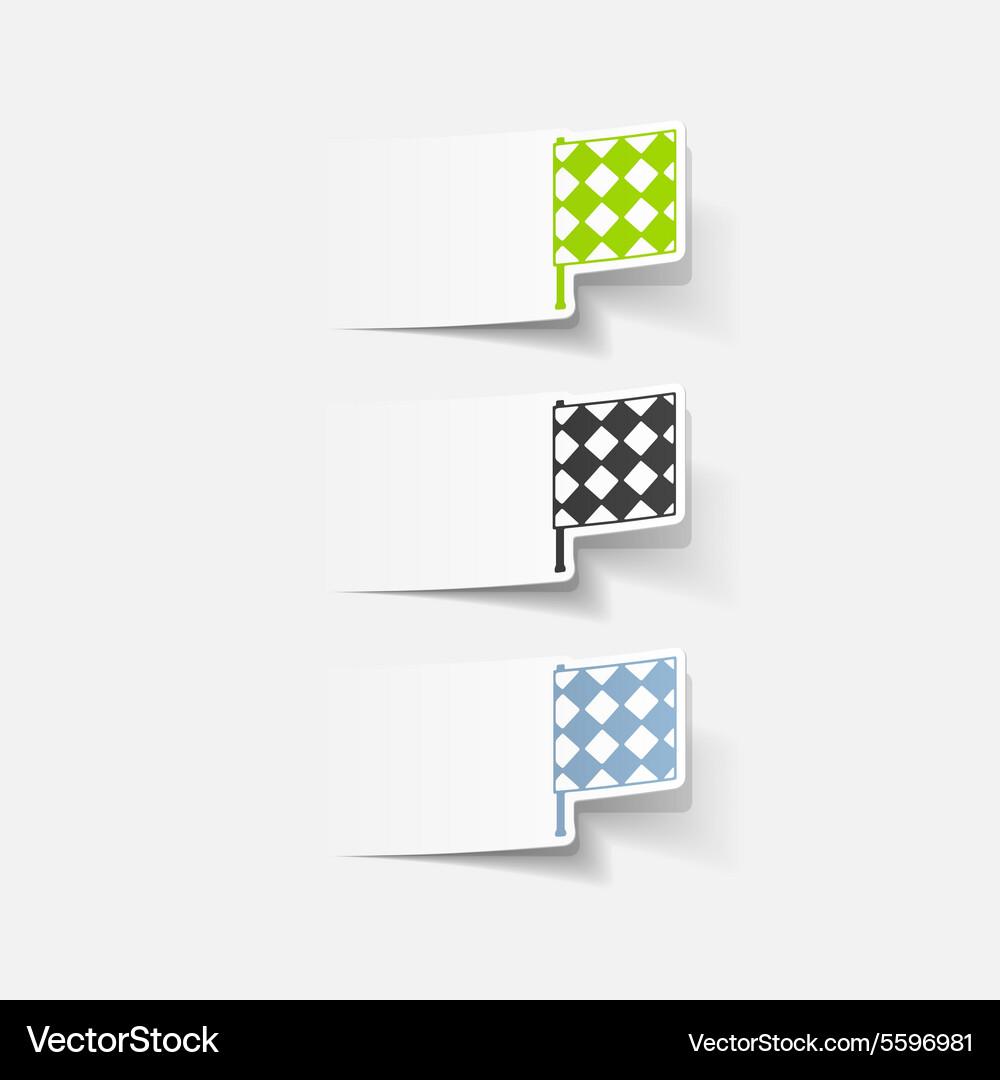 Realistic design element linesman flag Vector Image