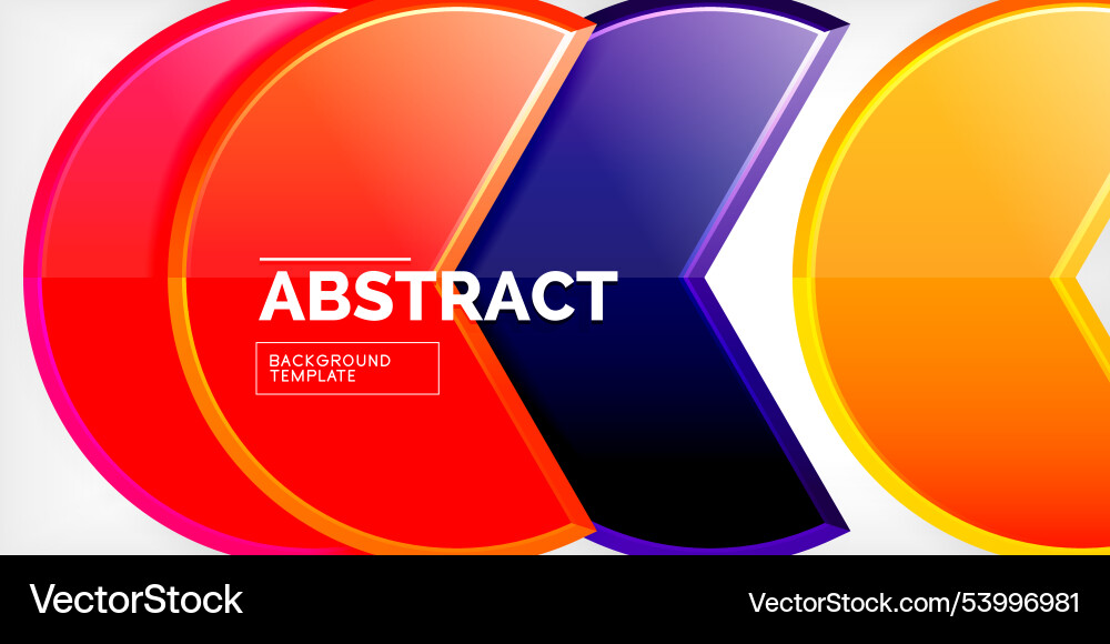 Trendy round shapes with triangular angle design Vector Image