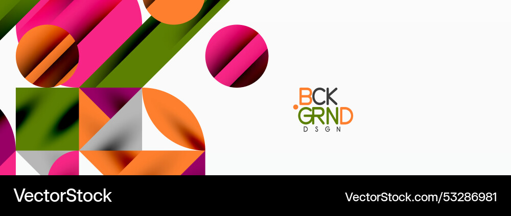 Trendy triangles lines round elements and circles Vector Image