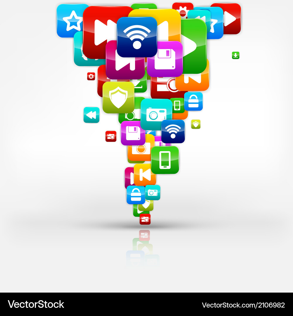 Cloud Computing Icons vector image