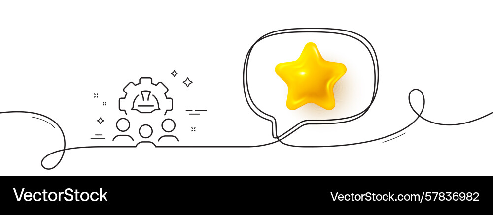 Engineering team line icon engineer or architect Vector Image