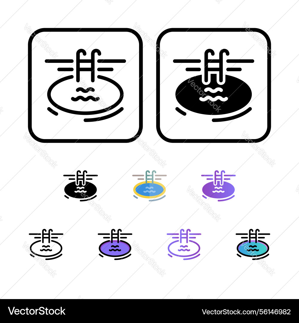 Flat on a theme swimming pool Royalty Free Vector Image