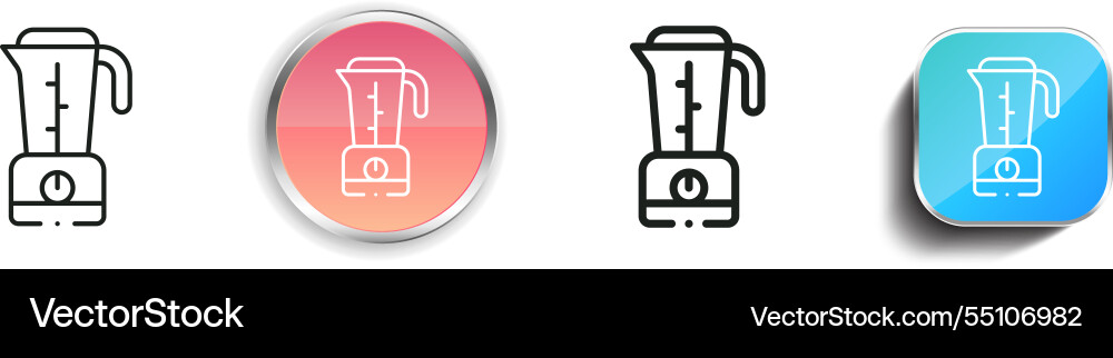 Juicer icon thin linear regular and button style vector image