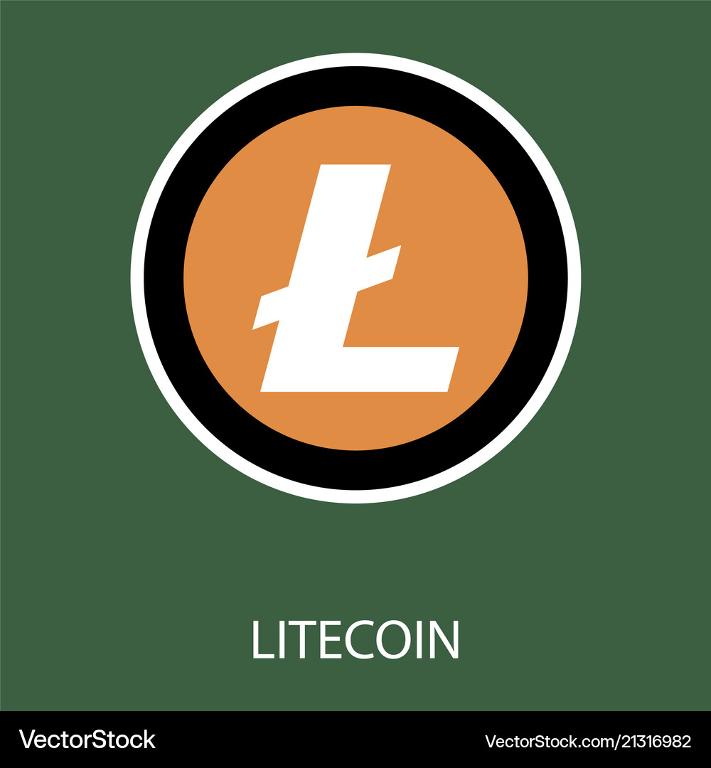 Litecoin ltc outline icon cryptocurrency – Free Vector | VectorStock