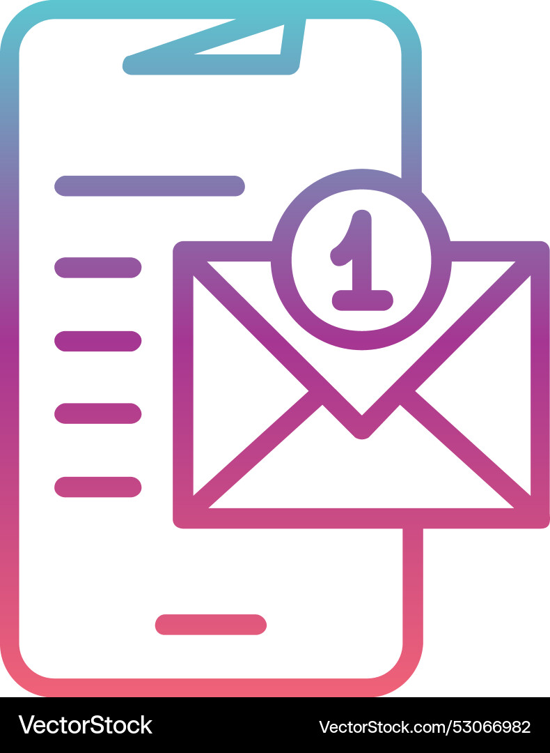 New message line gradient design Vector Image