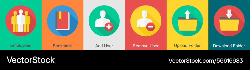 A set of 6 user interface icons as employees Vector Image