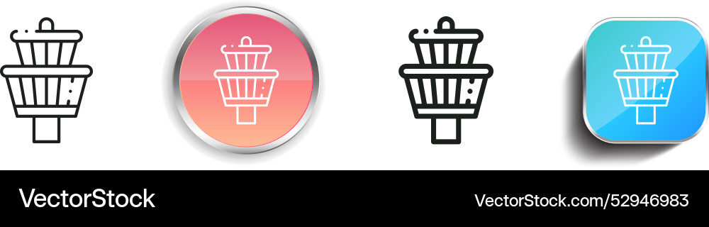 Control tower icon thin linear regular and button Control tower icon thin linear regular and button Vector Image