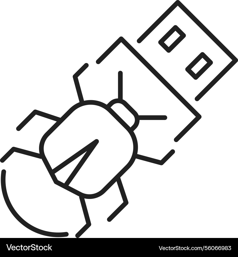 Creative hacker trap icon that combines a usb Creative hacker trap icon that combines a usb Vector Image