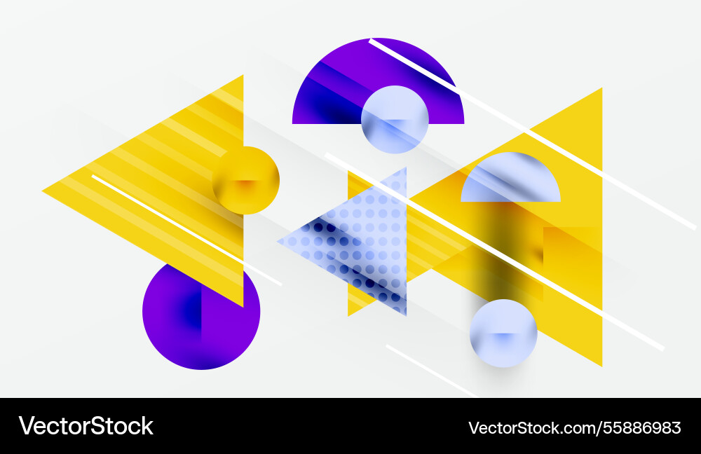 Modern geometric background - overlapping Vector Image