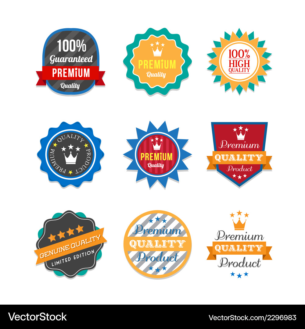 Ribbons and labels set Royalty Free Vector Image