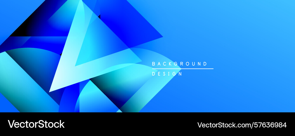 Abstract blue design features overlapping shapes Vector Image
