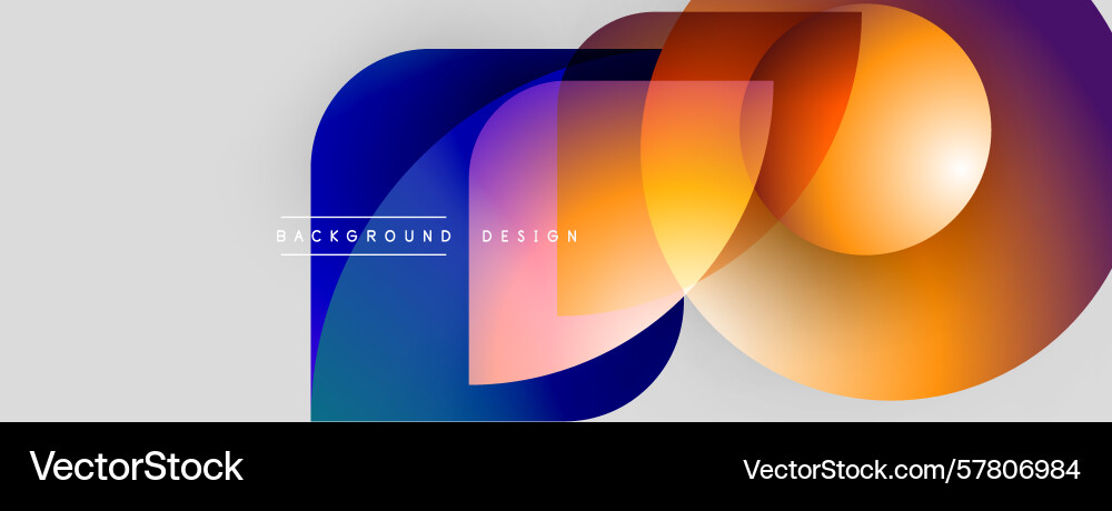 Abstract colorful overlapping shapes create Vector Image