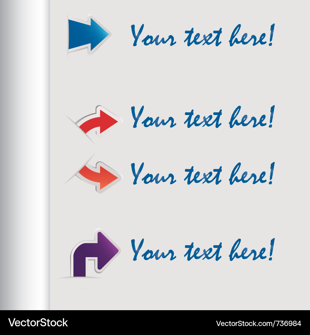 Arrows set Vector Image