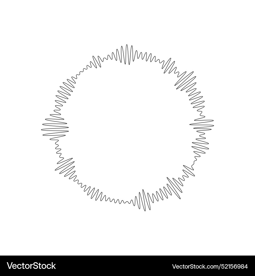Circular sound wave pattern vector image