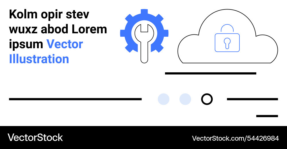 Cloud security and technical services with secure Cloud security and technical services with secure vector image