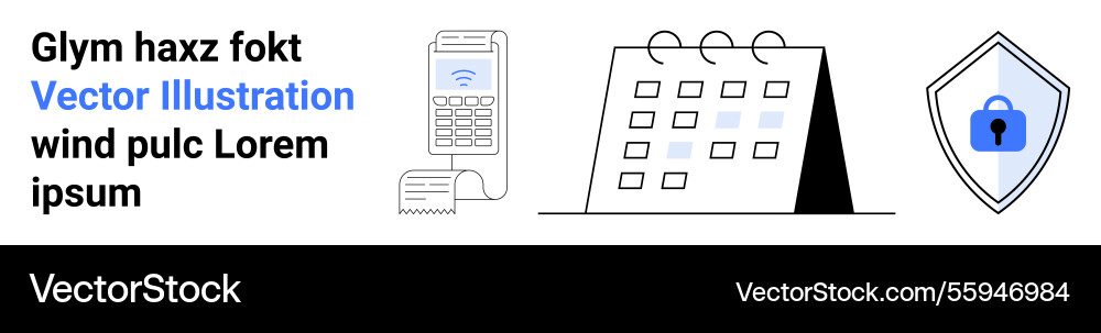 Digital payment security and scheduling concept Digital payment security and scheduling concept vector image