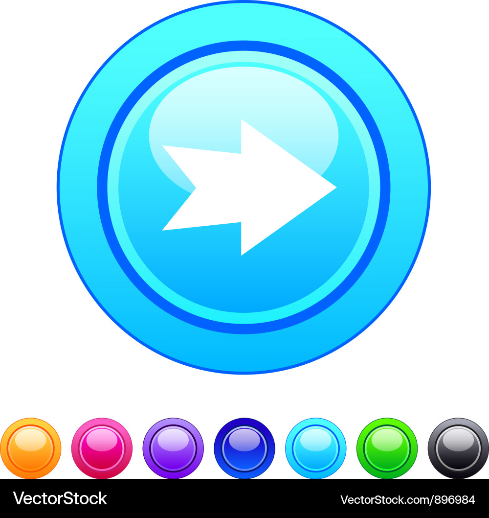 Forward arrow circle button Vector Image