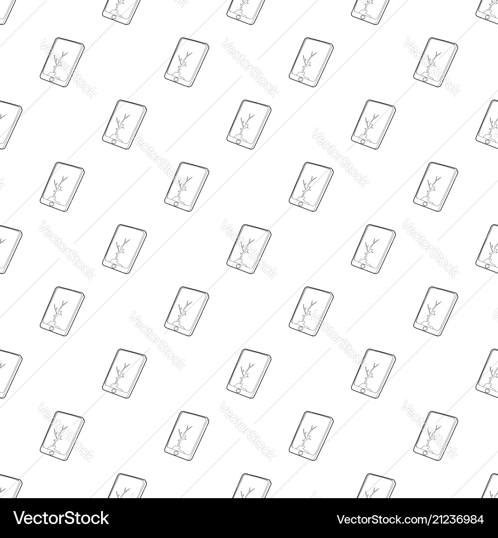 Gadget crack screen icon outline style Gadget crack screen icon outline style vector image