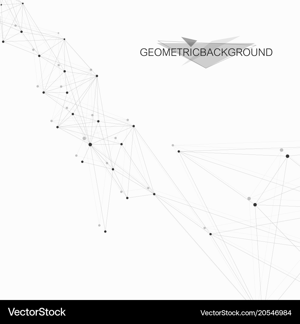 Geometric graphic background molecule Royalty Free Vector