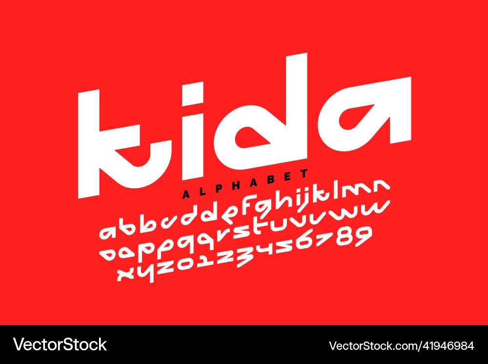 Modern style lowercase font Modern style lowercase font vector image