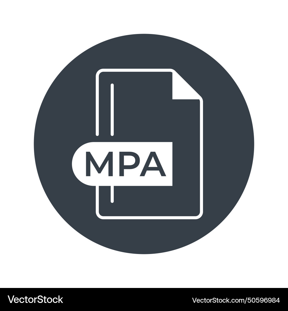 Mpa file format icon extension line Vector Image