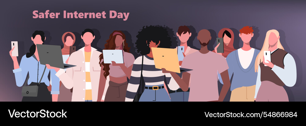 Safer internet day Safer internet day vector image